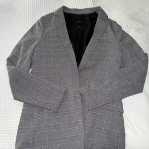 Banana Republic Women's Gray Plaid Blazer